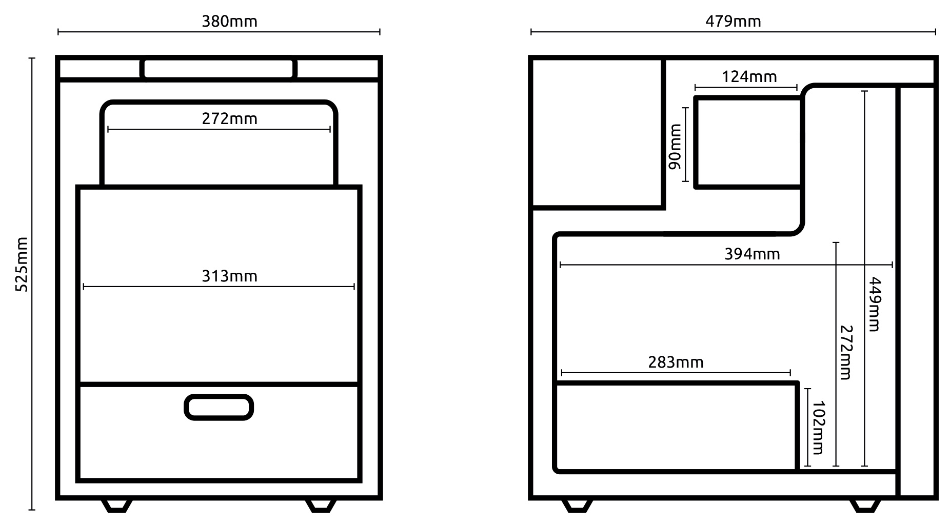 Hyckes HyFridge 50 crosssection
